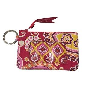 Vera Bradley Petite License Pink Red Purse Wallet